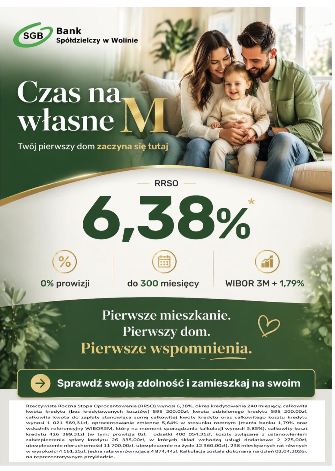 Ulotka reklamowa kredytu mieszkaniowego 
