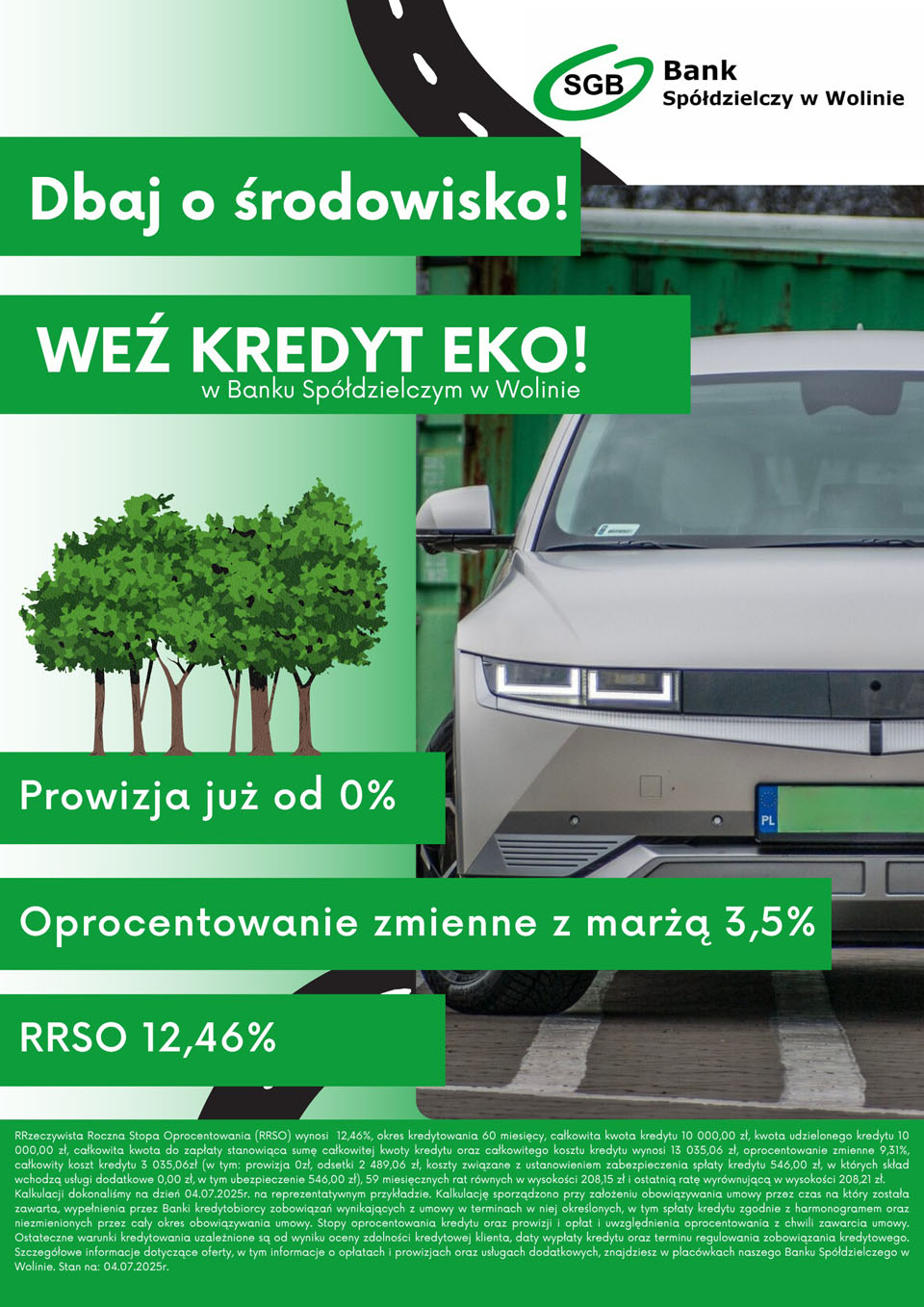Druga strona ulotki reklamowej kredytu got&oacute;wkowego "EKO"
