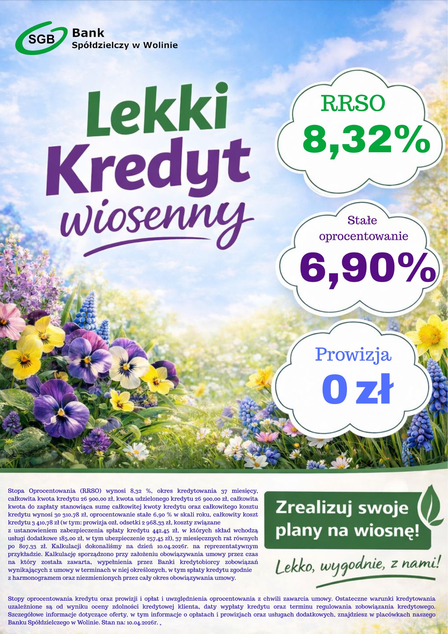 Ulotka reklamowa kredytu wiosennego