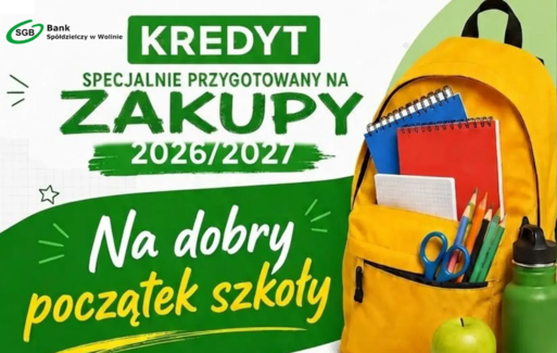 Baner reklamowy kredytu promocyjnego 'Na dobry początek szkoły'