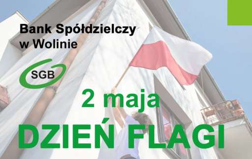 Budynek z wywieszoną flagą biało-czerwoną